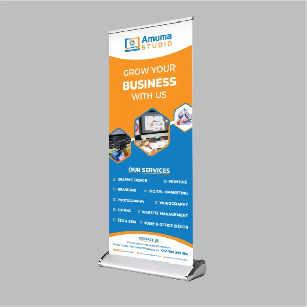 Broad Base Roll Up Banner Printing in Nairobi Kenya